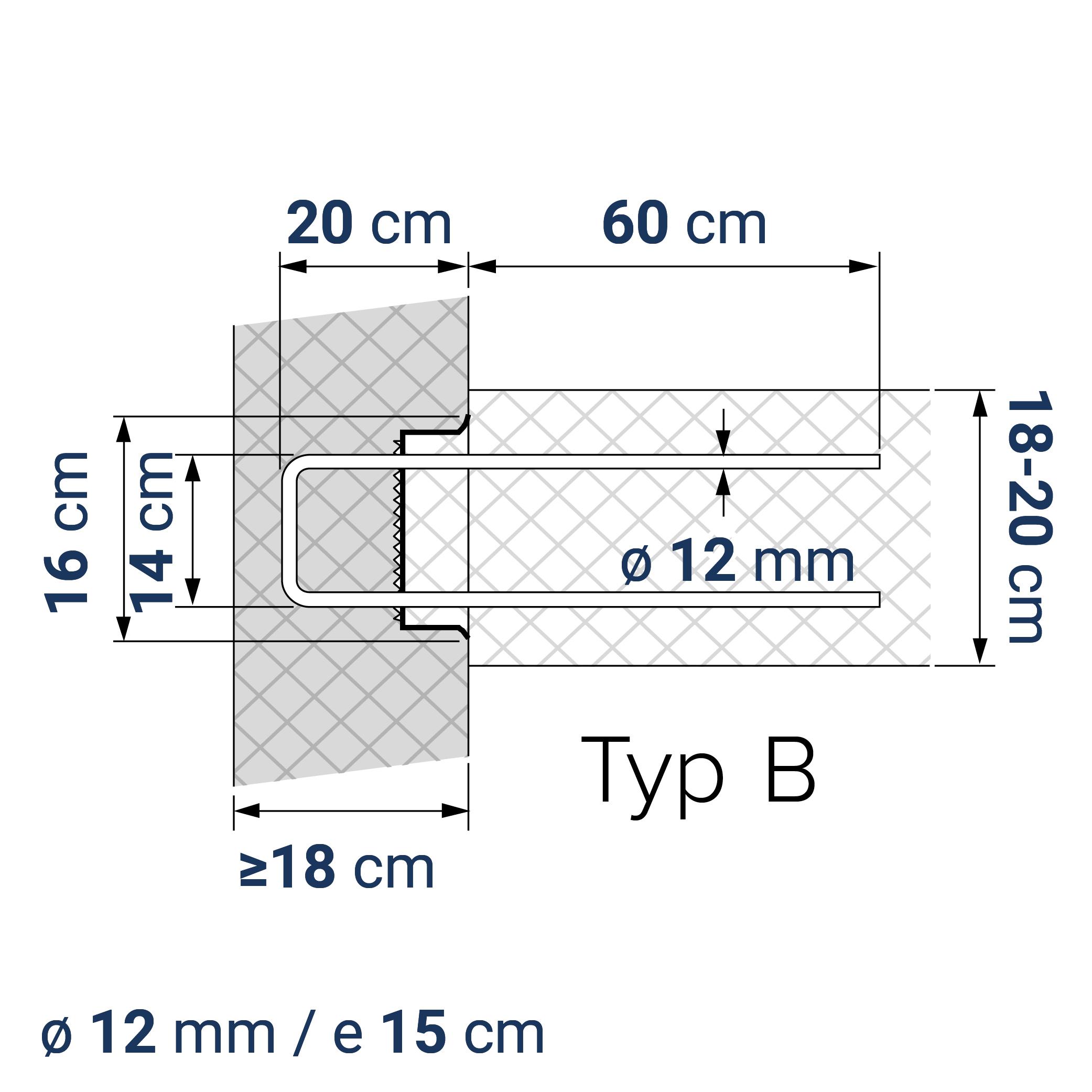 A400110165 7640425413387 BE-BOX® Bewehrungsbox Position Q / L 165 | B-14-12/15-h20-lb60 | 125 cm | 10.56 kg/m